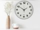Large Silent Wall Clock with Second Hand, 30 cm, Silver
