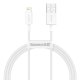 USB to Lightning Cable Baseus CALYS-A02 2.4A 1m White