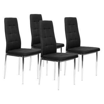 Multistore kėdžių komplektas Case 140816, 4 vnt., juodas