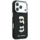 Karl Lagerfeld Saffiano dėklas telefonui iPhone 18 Pro / 17 Pro, Karl & Choupette, juodas