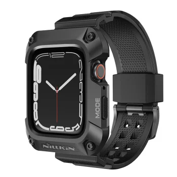 Nillkin DynaGuard dėklas su apyranke Apple Watch 45mm 7 / 8, juodas
