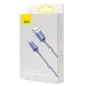USB to Lightning Cable Baseus Crystal Shine 2.4A 2m Purple