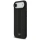Mercedes Leather Laurel Leaves Stripes MagSafe dėklas telefonui iPhone 17 Air, juodas