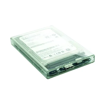 2.5" SATA HDD/SSD išorinis dėklas USB 2.0, permatomas