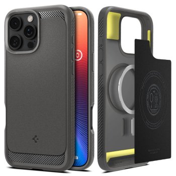 Spigen Rugged Armor MagSafe Phone Case Cover iPhone 16 Pro Max - Gray