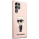 Karl Lagerfeld dėklas Samsung Galaxy S23 Ultra telefonui, rožinis