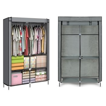 ModernHome PJJSC001 Large Textile Wardrobe with Shelves