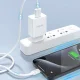 Dudao A4EU USB-A 2.1A įkroviklis su USB-C laidu, baltas