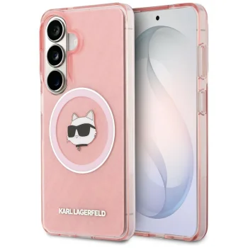 Karl Lagerfeld IML Repeated Choupette MagSafe Case for Galaxy S26 Plus - Pink