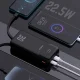 Išorinė baterija Dudao K15MAX 30000mAh PD 22.5W su integruotais laidais, juoda