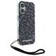 Karl Lagerfeld dėklas iPhone 16 telefonui Zebra With Cord, violetinis