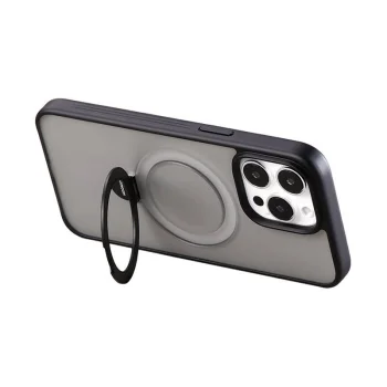 Magnetinis dėklas su stovu Joyroom JR-BP004 skirtas iPhone 15 Pro, juodas