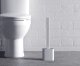 Ruhhy Slim Silicone Toilet Brush Set White/Gray