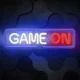 LED neoninis užrašas Forever Light GAME ON, įvairiaspalvis