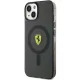Ferrari dėklas iPhone 14 telefonui su MagSafe, pusiau skaidrus, juodas