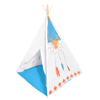 Vaikiška žaidimų palapinė-tipis ECOTOYS su langu ir mediniu rėmu