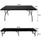 Gardlov Folding Garden Table 180cm with 2 Benches, Black