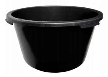 Apvalus plastikinis konteineris 90 l, juodas
