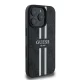 Guess 4G Printed Stripes MagSafe Case for iPhone 16 Pro, Black