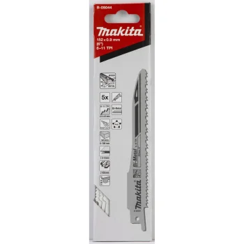 Makita B-05044 tiesinio pjūklo geležtės BiM 152 mm, 6-11 TPI, 5 vnt.
