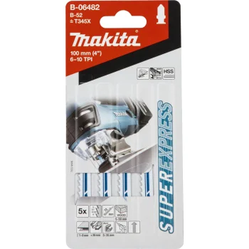 Siaurapjūklio peiliukai Makita B-52 medienai ir metalui, 5 vnt.