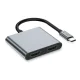Tech-Protect HB08 4in1 USB-C į 2x HDMI, USB-A, USB-C PD 100W adapteris, pilkas