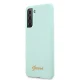 Guess Samsung Galaxy S21+ dėklas Silicone Script, mėlynas