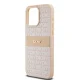 Dkny dėklas iPhone 15 Pro Max telefonui Mono Stripe & Metal Logo, rožinis