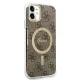 Guess GUBPN61H4EACSW dėklo ir įkroviklio rinkinys iPhone 11, rudas