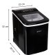 Ruhhy 00025565 ledo generatorius 12kg/24h, Black Inox