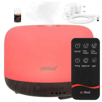 Oro drėkintuvas ir kvapų difuzorius Zortiva 300 ml su pulteliu ir LED