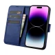 iCarer iPhone 14 Pro Max odinis dėklas 2in1 su Anti-RFID, mėlynas