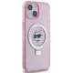 Karl Lagerfeld dėklas iPhone 15 su MagSafe ir stovu Choupette Head, rožinis