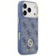 Guess 4G Strass Logo & Big Strap MagSafe dėklas iPhone 17 Pro, mėlynas