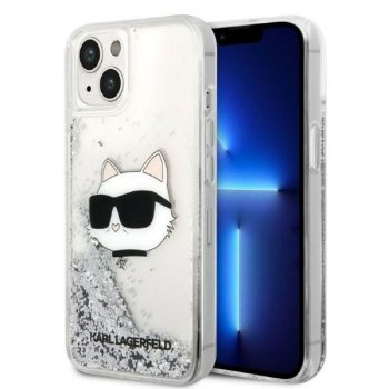 Karl Lagerfeld dėklas iPhone 14 Plus telefonui, Silver