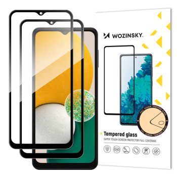 5D Samsung Galaxy A13 5G (SM-A136) Tempered Glass Screen Protector [Full Glue], 2 pcs. - Black