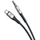 3Mk Protection AUX garso laidas 3.5 mm - USB-C, 1 m, sidabrinis
