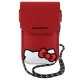 Hello Kitty Leather Hiding Kitty Cord telefonas krepšelis, raudonas