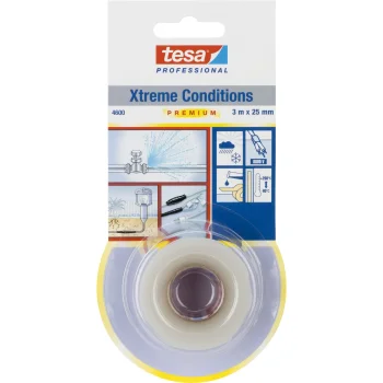 Silikoninė sandarinimo juosta Tesa Professional 4600 Xtreme Conditions, 3 m x 25 mm, skaidri