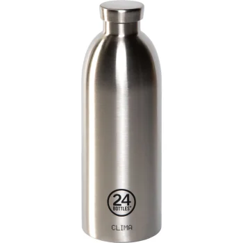 24Bottles Clima Bottle Water Bottle, 850 ml, Brushed Steel