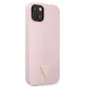 Guess Silicone Triangle dėklas skirtas iPhone 13 mini, violetinis