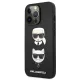 Karl Lagerfeld Saffiano Karl & Choupette dėklas iPhone 13 Pro / 13, juodas