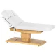 SPA ir masažo lova Sillon Relax, elektrinė, balta su šviesaus medžio pagrindu