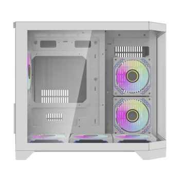 Kompiuterio korpusas Darkflash FT418 White su 6 aRGB ventiliatoriais