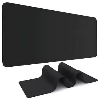 Pelės ir klaviatūros kilimėlis XXL 90x40 cm, neslystantis, juodas