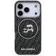 Karl Lagerfeld IML Glitter Karl & Choupette MagSafe dėklas iPhone 17 Pro, juodas