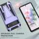 Google Pixel 7 hibridinis dėklas su metaline plokštele PC + TPU, violetinis