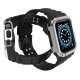 Dirželis su apsauginiu dėklu Apple Watch 38/40/41mm - Juodas, sidabrinis