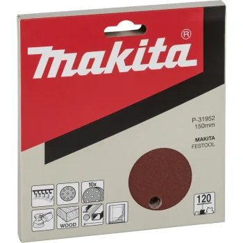 Šlifavimo diskai su lipuku Makita P-31952 150 mm K120, 10 vnt.