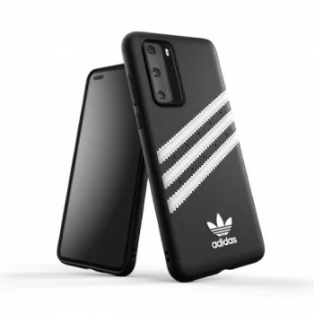 Adidas OR Molded Case PU dėklas telefonui Huawei P40, juodas ir baltas